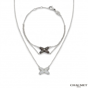 Chaumet White Gold Mother of Pearl & Diamond Juex de Liens Suite